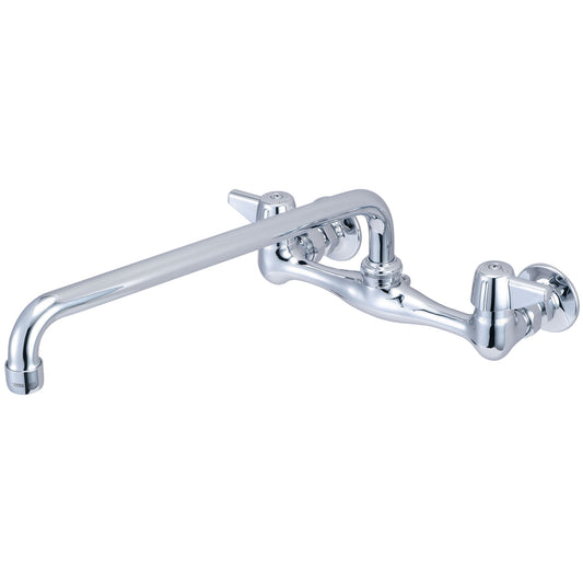 Central Brass 0047-UA4 KITCHEN-WALLMOUNT 7-7/8" TO 8-1/8" TWO CANOPY HDLS 14" TUBE SPT-PVD PC