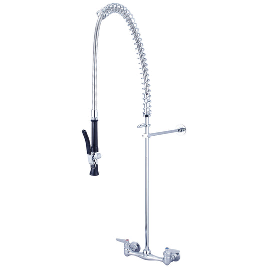 Central Brass 80047-ULE60 PRE-RINSE-WALLMOUNT 7-7/8" TO 8-1/8" LVR HDL CERAMIC CART-PC