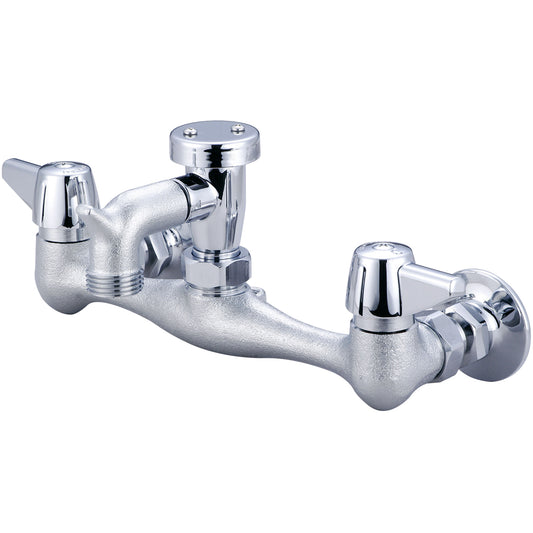 Central Brass 0050-URC SERVICE SINK-7-7/8" TO 8-1/8" TWO CANOPY HDLS 2-1/2" RIGID SPT-ROUGH CP