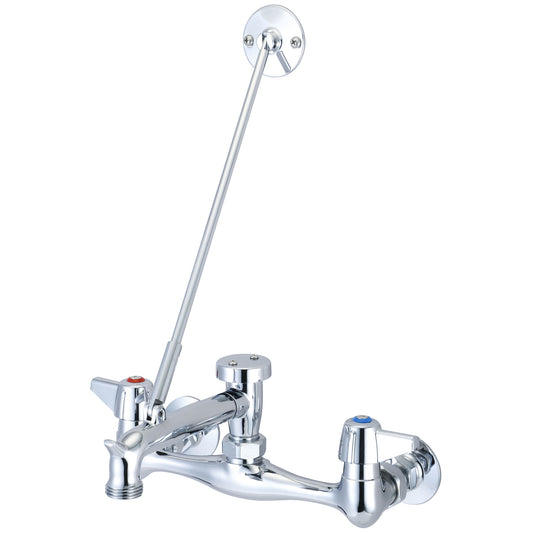 Central Brass 0054-U-Q SERVICE SINK-7-7/8" TO 8-1/8" TWO CANOPY HDLS RIGID SPT 1/4 TURN-PVD PC
