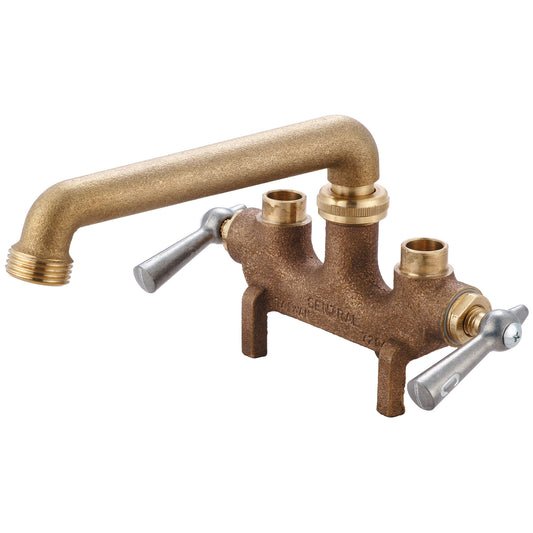 Central Brass 0466-5 LAUNDRY-3-1/2" CNTRS TWO LVR HDLS 6" CAST SPT 1/2" DIRECT SWEAT STRADDLE LEGS-ROUGH