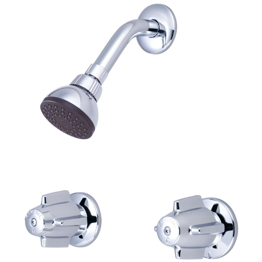 Central Brass 0826 SHOWER-2 CANOPY HDLS 1/2" CXC 8" CNTRS SHWR HEAD-PVD PC