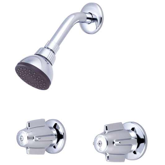 Central Brass 0926 SHOWER-2 CANOPY HDL 1/2" IP 8" CNTRS SHWRHEAD-PVD PC