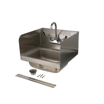 CHG FS17D-1410-05XZ Encore Wall Mount Type 304 Series Stainless Steel Hand Sink 14" x 10" x 5" Deep with Double Side Splash