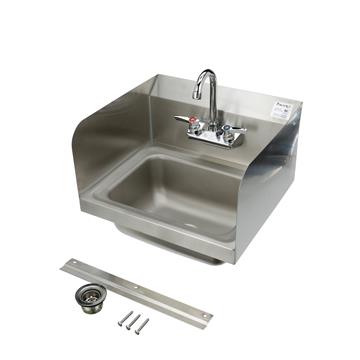 CHG FS17D-141005A Encore Wall Mount Type 304 Series Stainless Steel Hand Sink 14" x 10" x 5" Deep with Single Hole, Double side splash