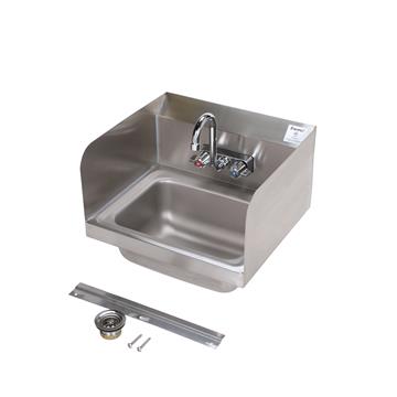 CHG FS17D-1410-05 Encore Wall Mount Type 304 Series Stainless Steel Hand Sink 14" x 10" x 5" Deep with Double Side Splash