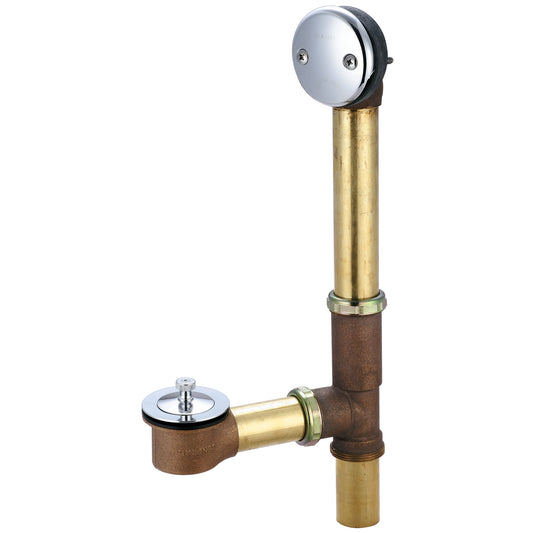 Central Brass 1645-CO BATH DRAIN-ADJUST. 14" TO 16" LIFT & TURN CLEAN-OUT RING-PVD PC