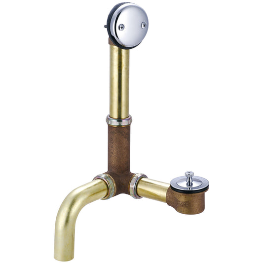 Central Brass 1645-S BATH DRAIN-ADJUST. 14" TO 16" LIFT & TURN SIDE OUTLET-PC