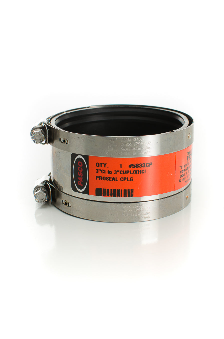 Pasco 5833CP 3"CI/PL to 3"CI/PL/XHCI      PROSEAL CPLG