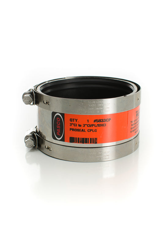 Pasco 5833CP 3"CI/PL to 3"CI/PL/XHCI      PROSEAL CPLG