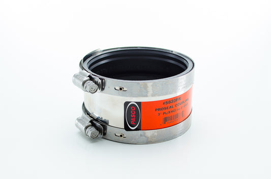 Pasco 5833PK 3" PL/XHCI to 3" COP PROSEAL CPLG