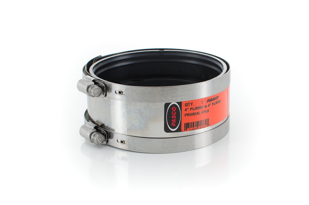 Pasco 58400P 4" PL/XHCI to 4" PL/XHCI PROSEAL CPLG
