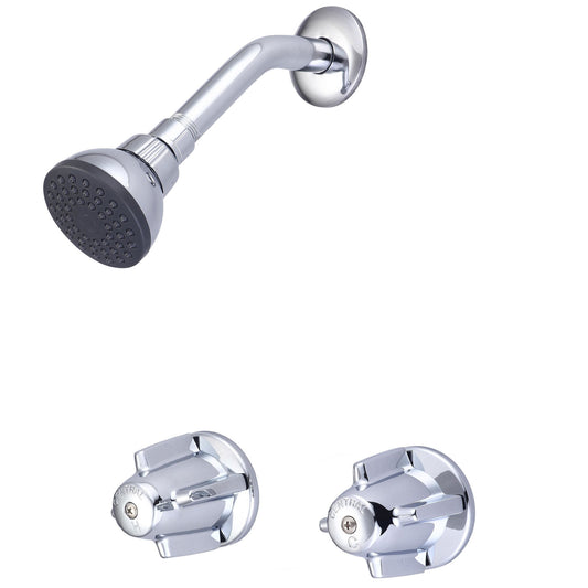 Central Brass 6266 SHOWER-2 CANOPY HDL 1/2" IP 6" CNTRS SHWRHEAD-PVD PC