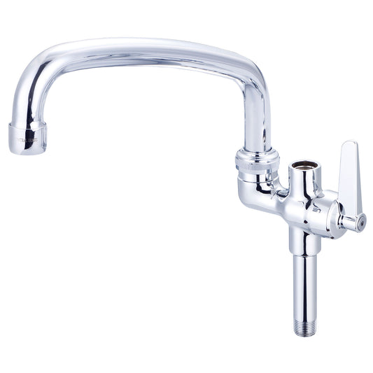 Central Brass 80642-LE1 PRE-RINSE-LVR HDL 8" TUBE SPOUT CERAMIC CART ADD-ON FAUCET-PC