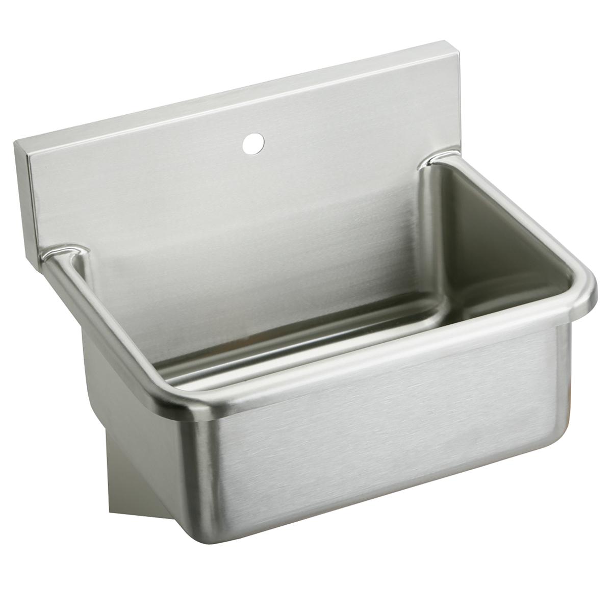 Just Manufacturing A18664-1-J Stainless Steel 31" x 19-1/2" x 10-1/2" Wall Hung 1-Hole Single Bowl Hand Wash Sink