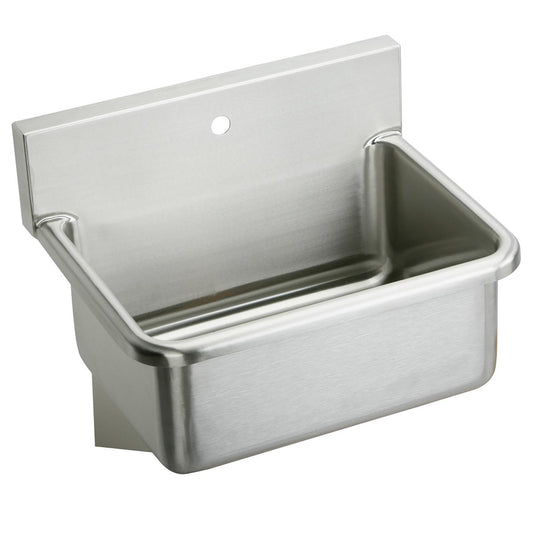 Just Manufacturing A18664-1-J Stainless Steel 31" x 19-1/2" x 10-1/2" Wall Hung 1-Hole Single Bowl Hand Wash Sink