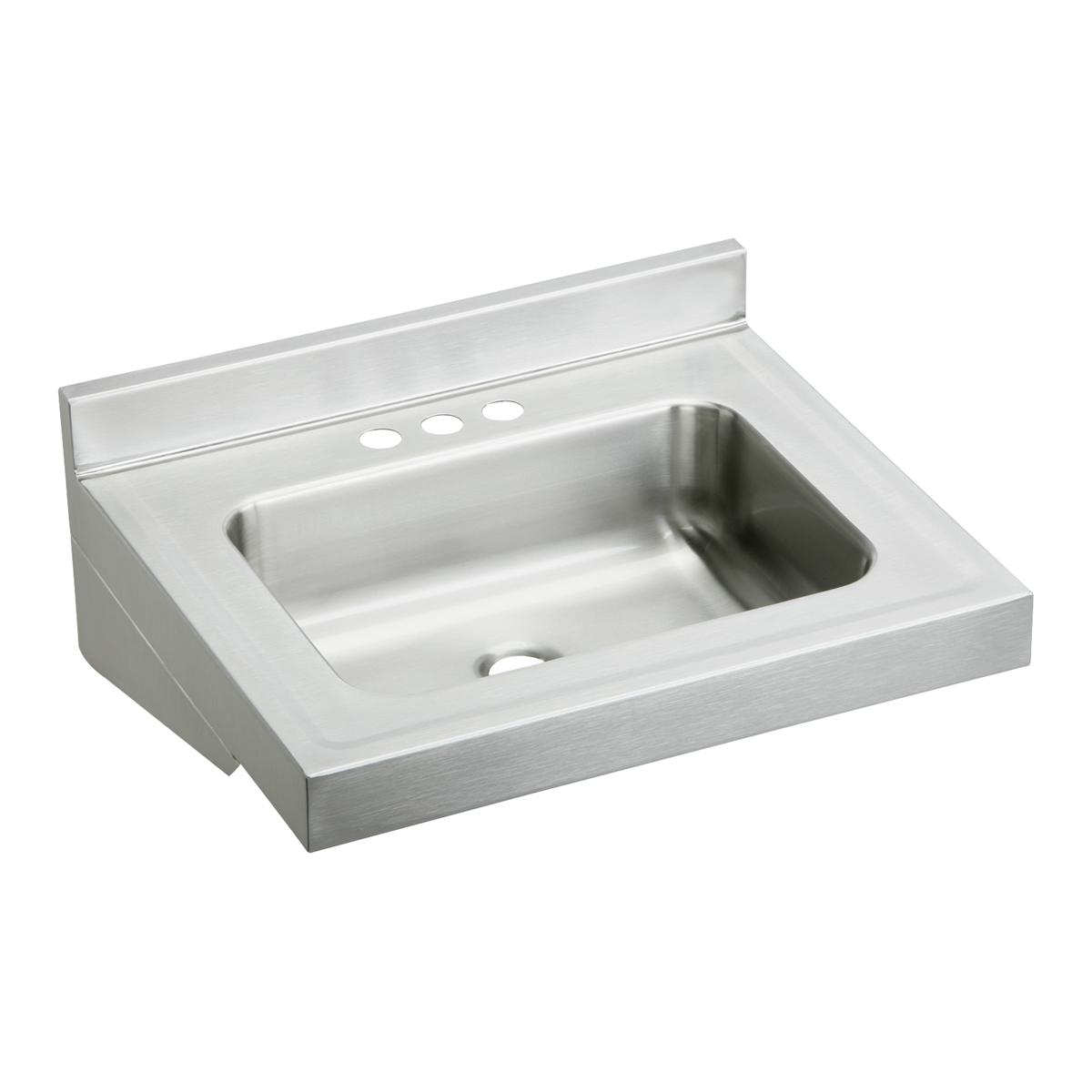 Just Manufacturing A33338LO-32-J Stainless Steel 22" x 19" x 5-1/2" Wall Hung 32-Hole Lavatory Sink