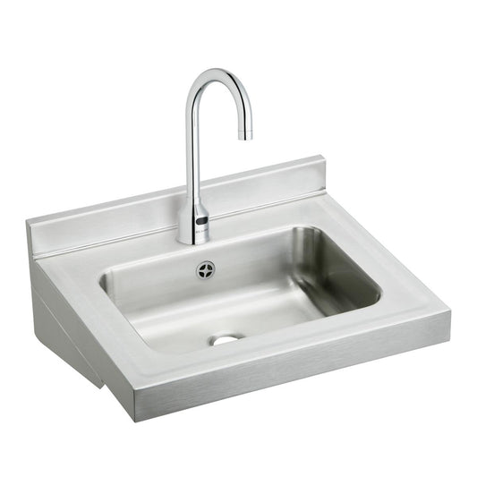 Stainless Steel 22" x 19" x 5-1/2" Wall Hung Lavatory Sink Kit