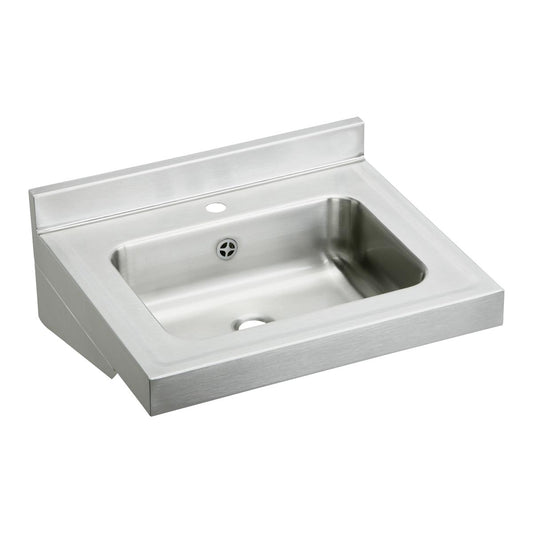 Just Manufacturing A33338-1-J Stainless Steel 22" x 19" x 5-1/2" Wall Hung 1-Hole Lavatory Sink
