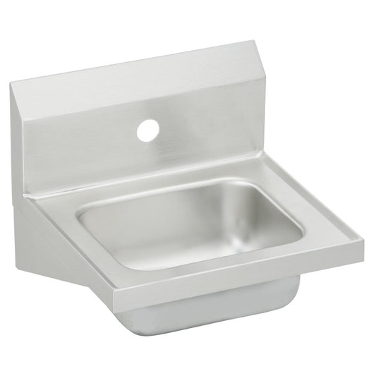 Just Manufacturing A544912-1-J Stainless Steel 16-3/4" x 15-1/2" x 13" Single Bowl Wall Hung 1-Hole Hand Wash Sink