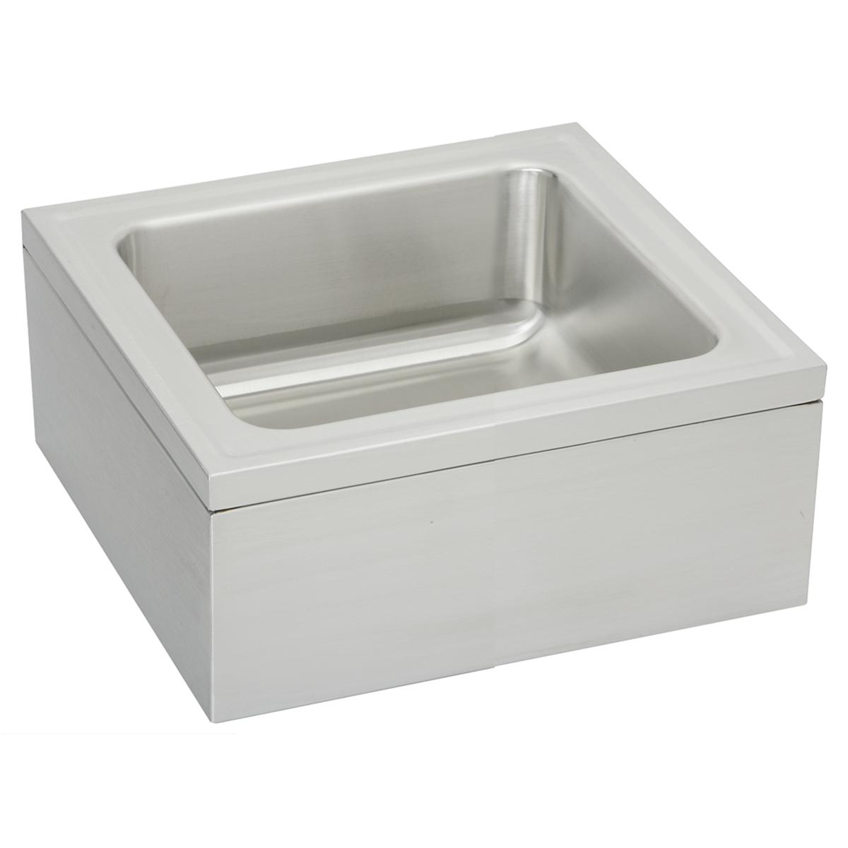 Just Manufacturing C2523-J Stainless Steel 25" x 23" x 8" Single Bowl Floor Mount Service Sink Package