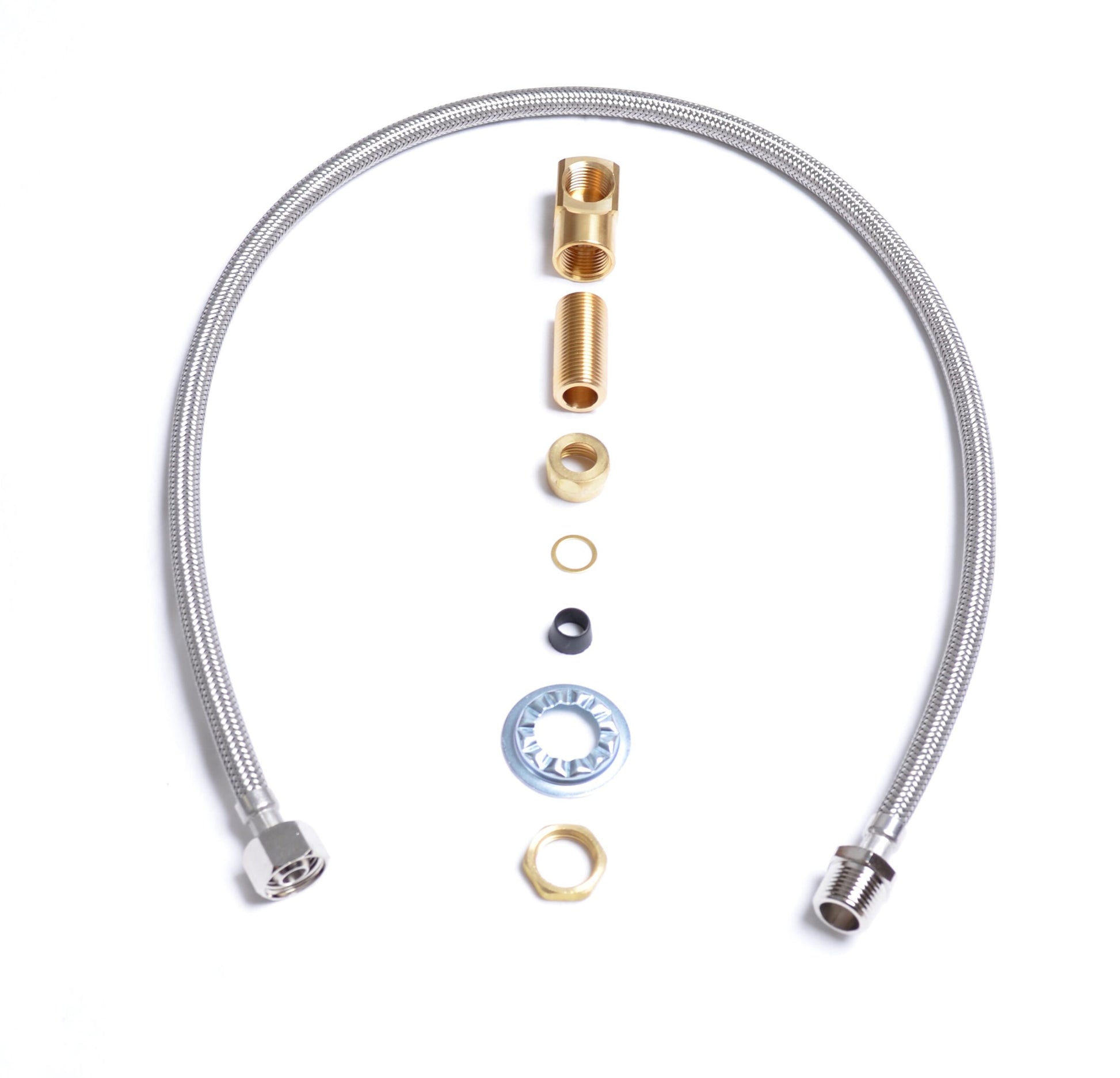 Fisher 73271 Close No Lead Nipple, Elbow & Supply Line 1/2 Brass