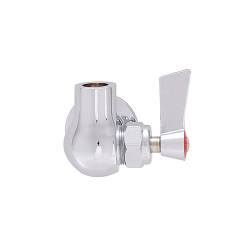 Fisher 70432 Stainless Steel Single Wall Control Valve, Lever Handle, Rigid Outlet, Swivel Stem
