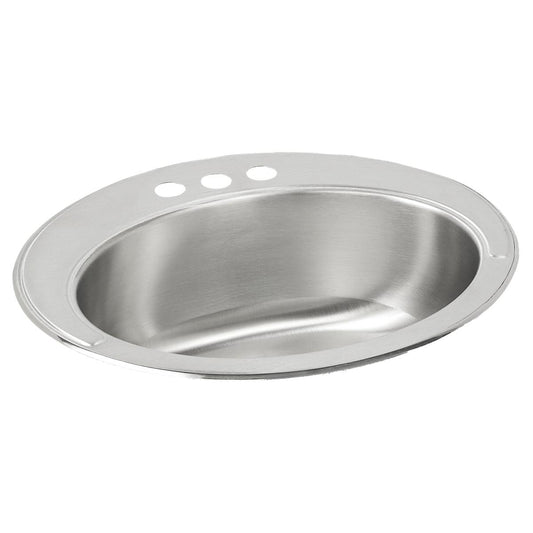 Just Manufacturing DLADA2233A650-J Stainless Steel 33" x 22" x 6-1/2" 0-Hole Equal Double Bowl Drop-in ADA Sink