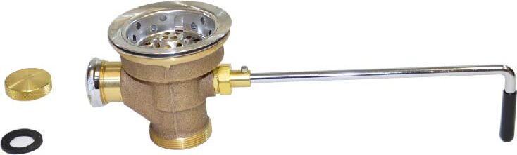 Fisher 29025 DrainKing Locking Basket Strainer Chrome Plated Overflow