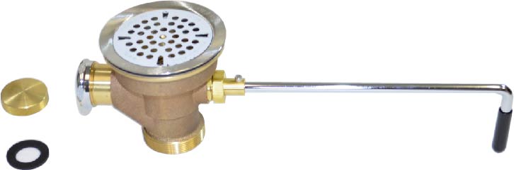 Fisher 29033 DrainKing Flat Strainer Chrome Plated Overflow