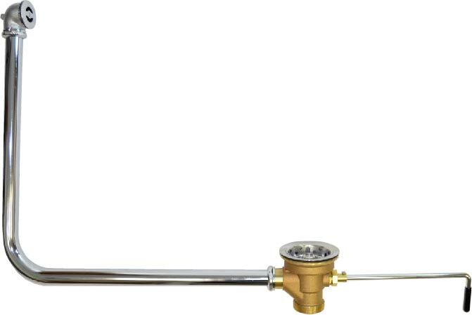 Fisher 28959 DrainKing Locking Basket Strainer Chrome Plated Overflow 19" X 21"