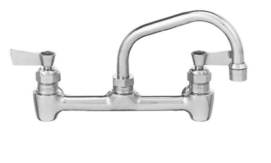 Fisher 64734 Faucet, Kitchen, 8" Backsplash Control Valve With EZ Install Adapters, Lever Handles, 6" Swing Spout
