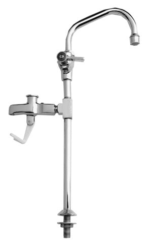 Fisher 1009 Glass Filler 8" Pedestal 6" Swing Spout, Stainless Steel