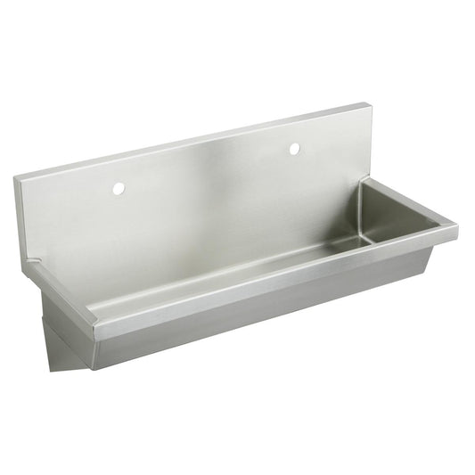 Just Manufacturing J4820-2S1H-J Stainless Steel 48" x 20" x 8" Wall Hung Multiple Station 2-Hole Hand Wash Sink
