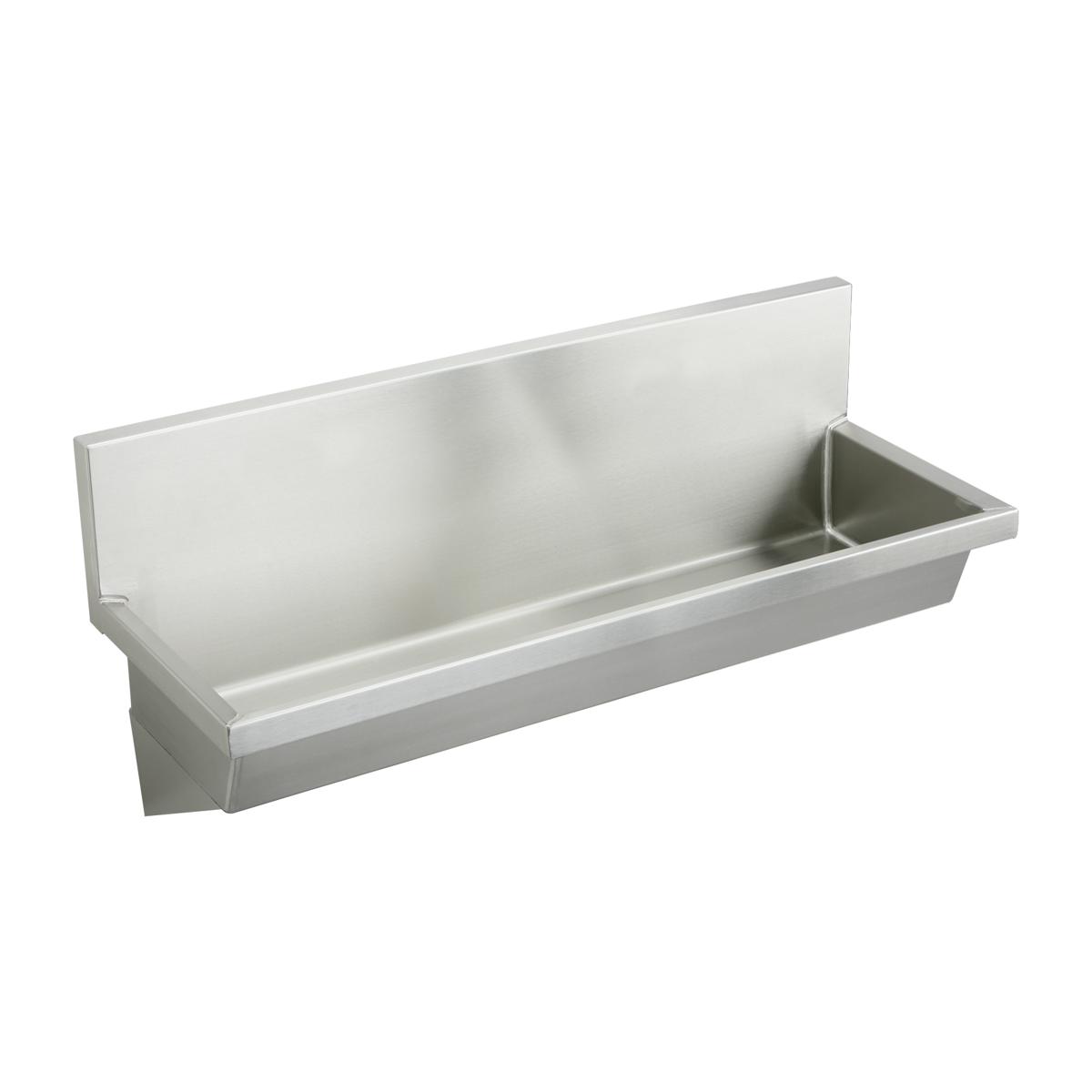 Just Manufacturing J7220-0-J Stainless Steel 72" x 20" x 8" Wall Hung Multiple Station 0-Hole Hand Wash Sink