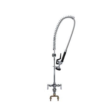 CHG KL50-1000-BS Encore Single Hole Deck Mount Pre Rinse Assembly with Wall Bracket and Stainless Steel Spring