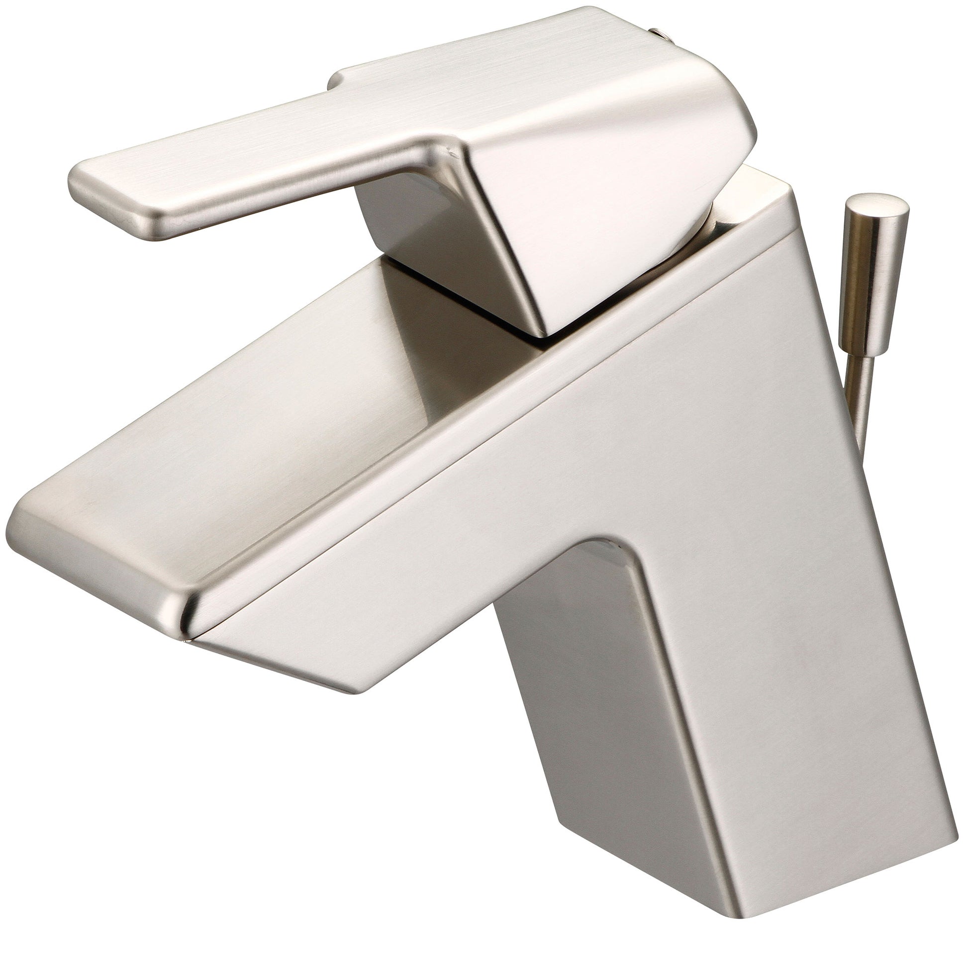 Olympia L-6012-BN LAV-1-HOLE SINGLE LVR HDL W/BRASS POP-UP DRAIN 3/8" FLEX-PVD BN