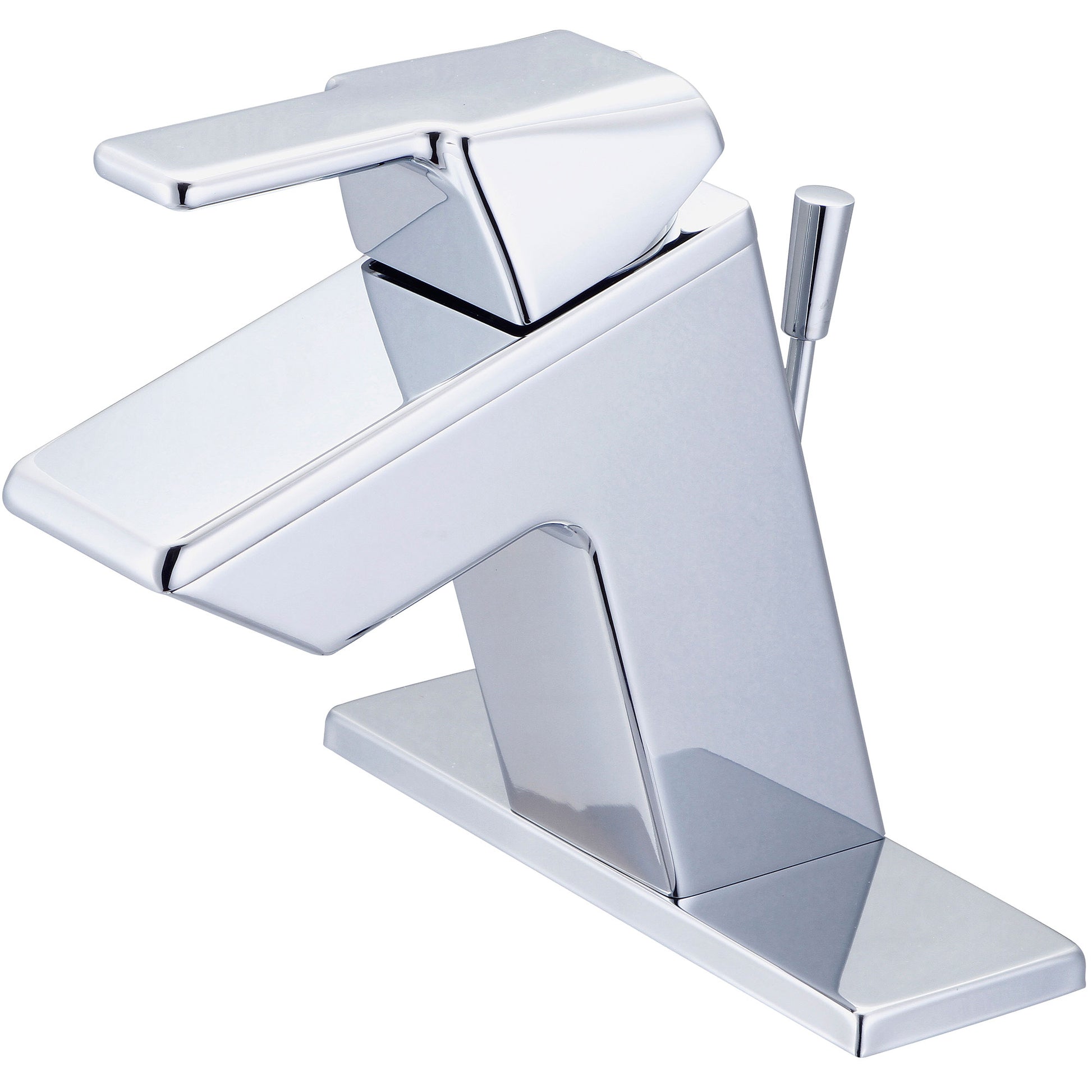Olympia L-6012-WD LAV-1 OR 3 HOLE SINGLE LVR HDL W/BRASS POP-UP DRAIN DECK PLATE 3/8" FLEX-CP