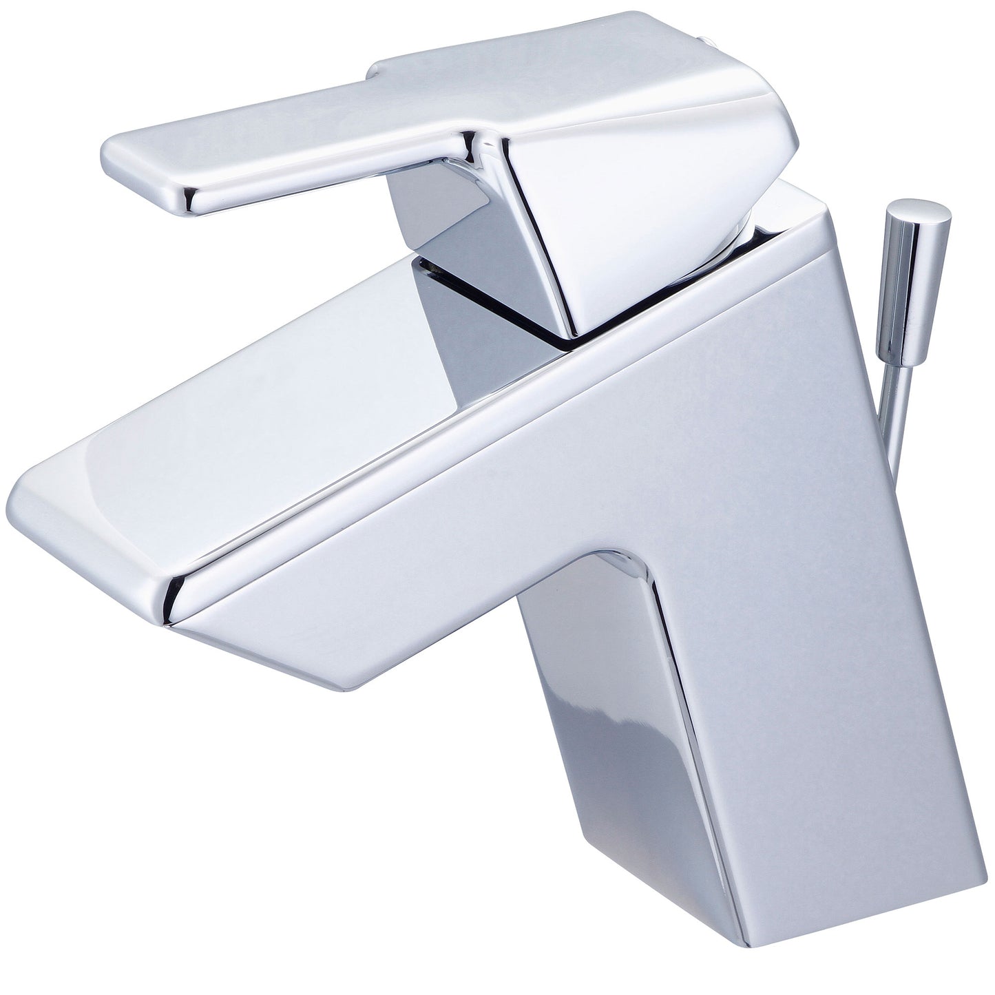 Olympia L-6012 LAV-1-HOLE SINGLE LVR HDL W/BRASS POP-UP DRAIN 3/8" FLEX-CP