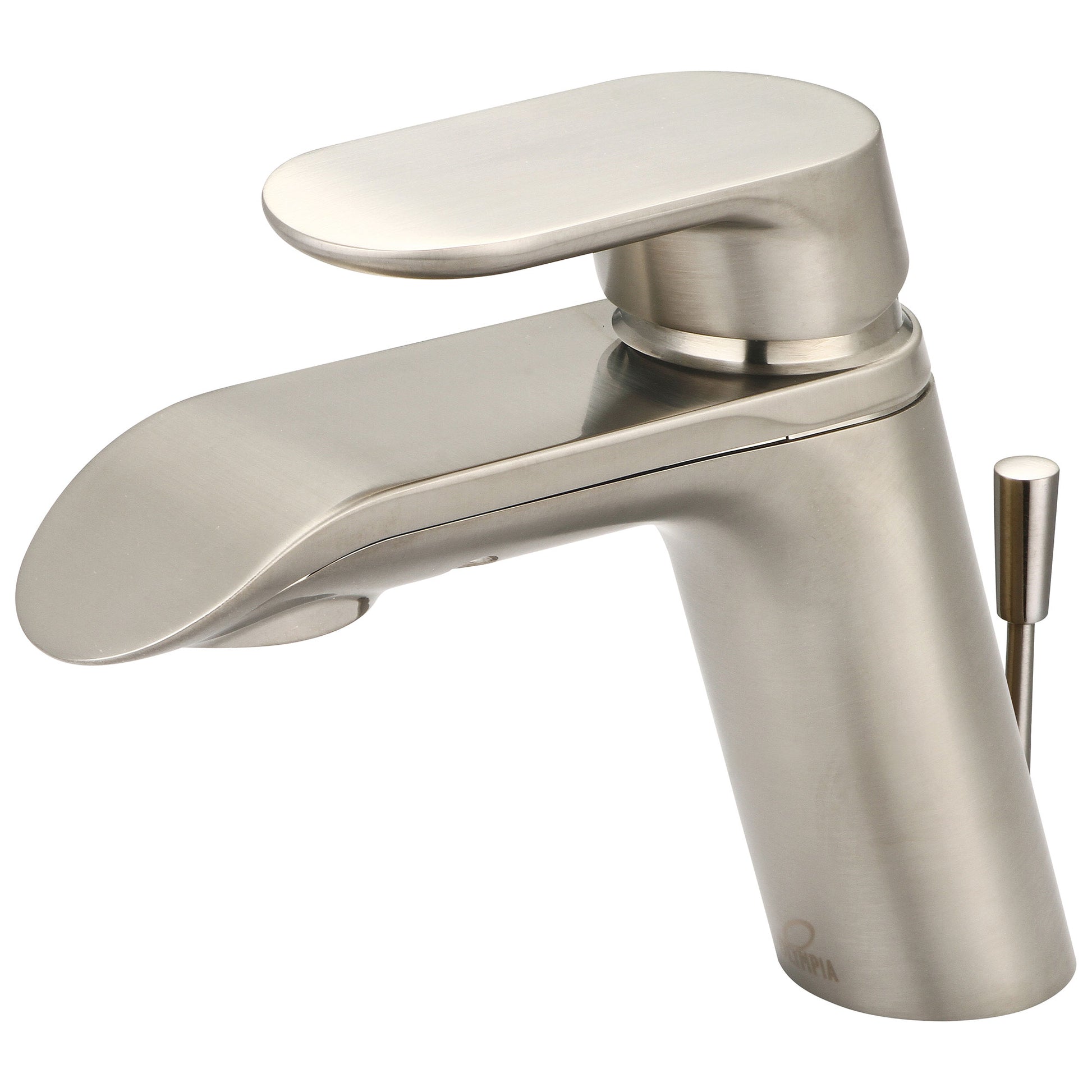 Olympia L-6032-BN LAV-1-HOLE SINGLE LVR HDL W/BRASS POP-UP DRAIN 3/8" FLEX-PVD BN