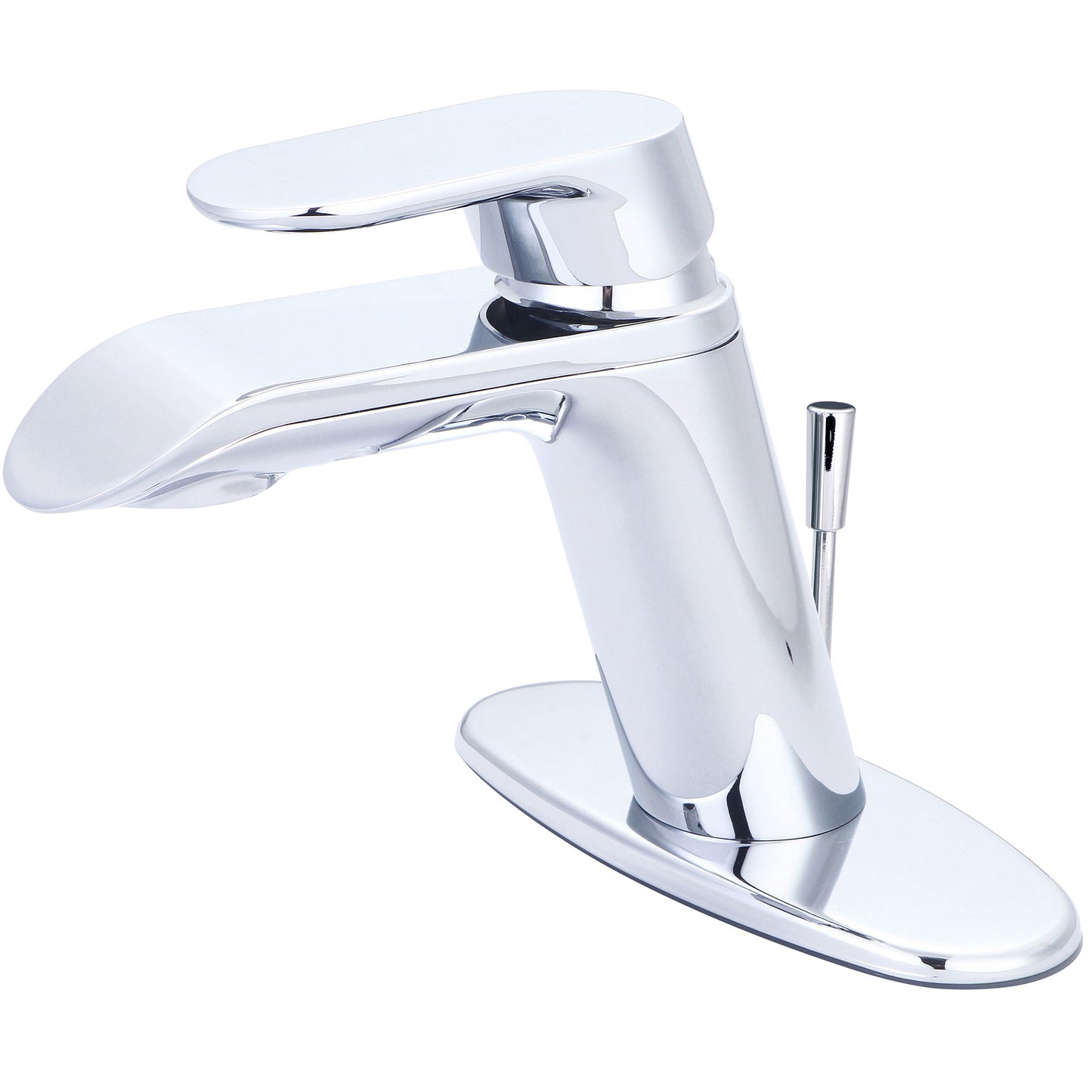 Olympia L-6032-WD LAV-1 OR 3 HOLE SINGLE LVR HDL W/BRASS POP-UP DRAIN DECK PLATE 3/8" FLEX-CP