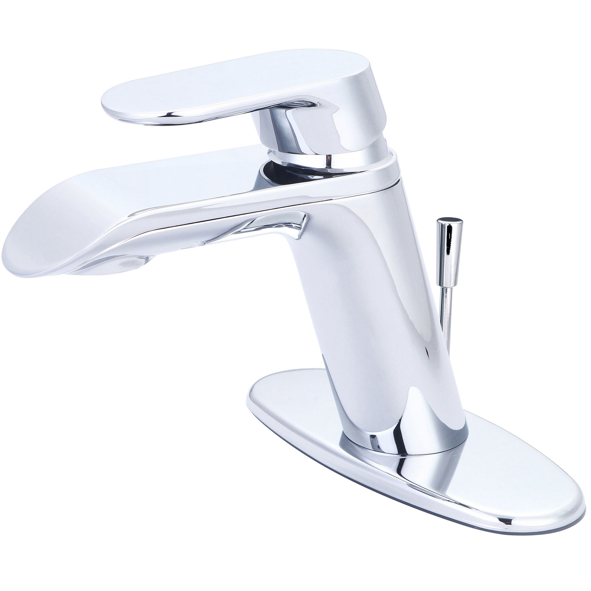 Olympia L-6032-WD LAV-1 OR 3 HOLE SINGLE LVR HDL W/BRASS POP-UP DRAIN DECK PLATE 3/8" FLEX-CP