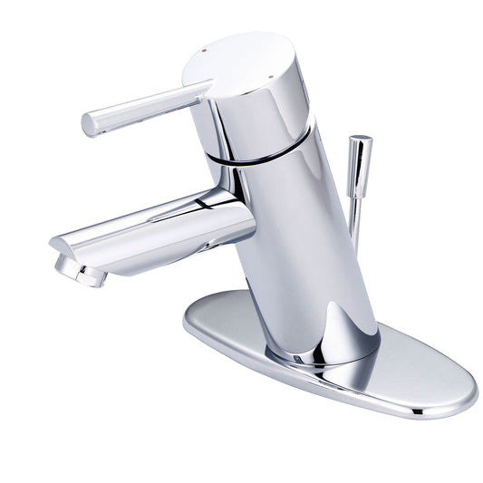 Olympia L-6052-WD LAV-1 OR 3 HOLE SINGLE LVR HDL W/BRASS POP-UP DRAIN DECK PLATE 3/8" FLEX-CP