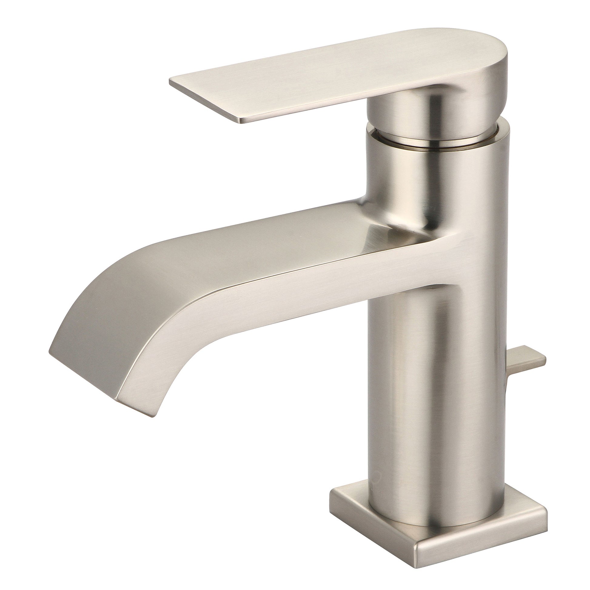 Olympia L-6092-BN LAV-1-HOLE SINGLE LVR HDL W/BRASS POP-UP DRAIN 3/8" FLEX-PVD BN