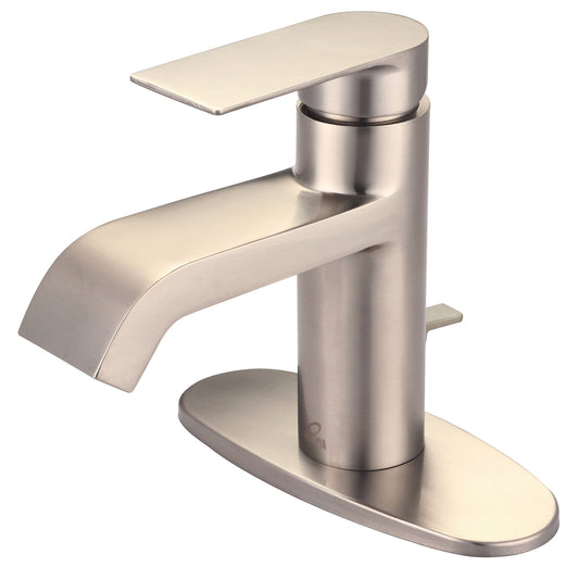 Olympia L-6090-WD-BN LAV-1 OR 3 HOLE SINGLE LVR HDL W/50/50 POP-UP DRAIN 3/8" FLEX-PVD BN