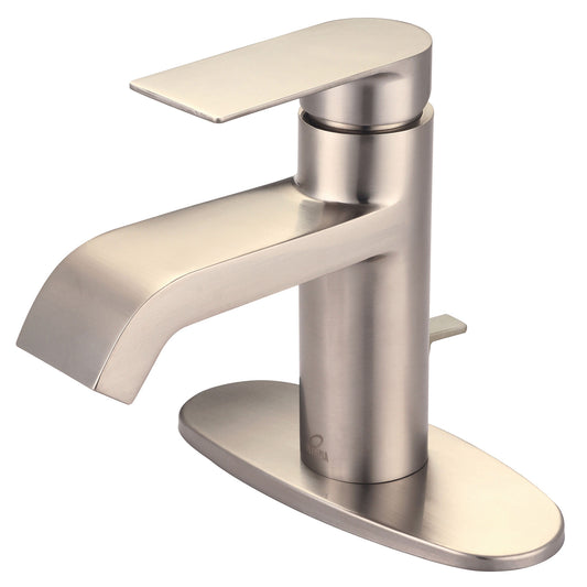 Olympia L-6092-WD-BN LAV-1 OR 3 HOLE SINGLE LVR HDL W/BRASS POP-UP DRAIN 3/8" FLEX-PVD BN