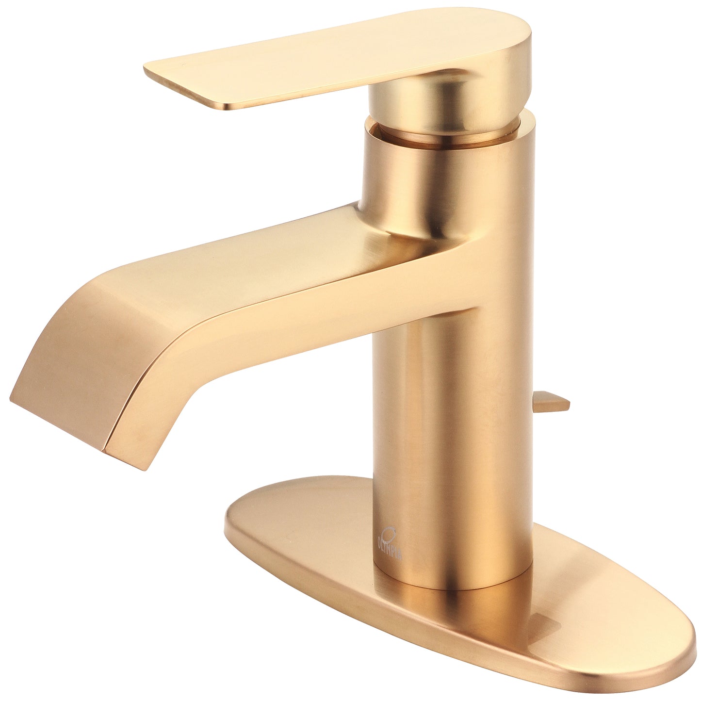 Olympia L-6092-WD-BG LAV-1 OR 3 HOLE SINGLE LVR HDL W/BRASS POP-UP DRAIN 3/8" FLEX-PVD BG