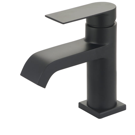 Olympia L-6093-MB LAV-1-HOLE SINGLE LVR HDL W/PUSH DOWN DRAIN WITH OVERFLOW 3/8" FLEX-MB