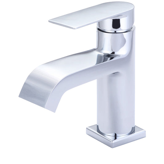 Olympia L-6093 LAV-1-HOLE SINGLE LVR HDL W/PUSH DOWN DRAIN WITH OVERFLOW 3/8" FLEX-CP