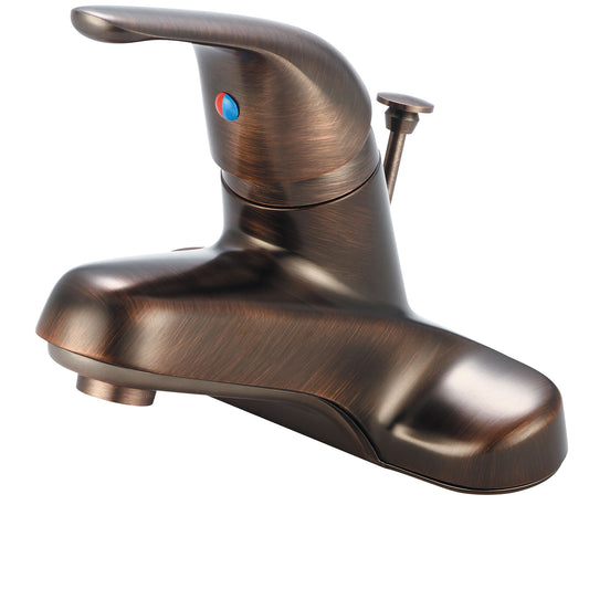 Olympia L-6160-ORB LAV-4" SINGLE METAL LVR HDL W/50/50 POP-UP DRAIN-ORB